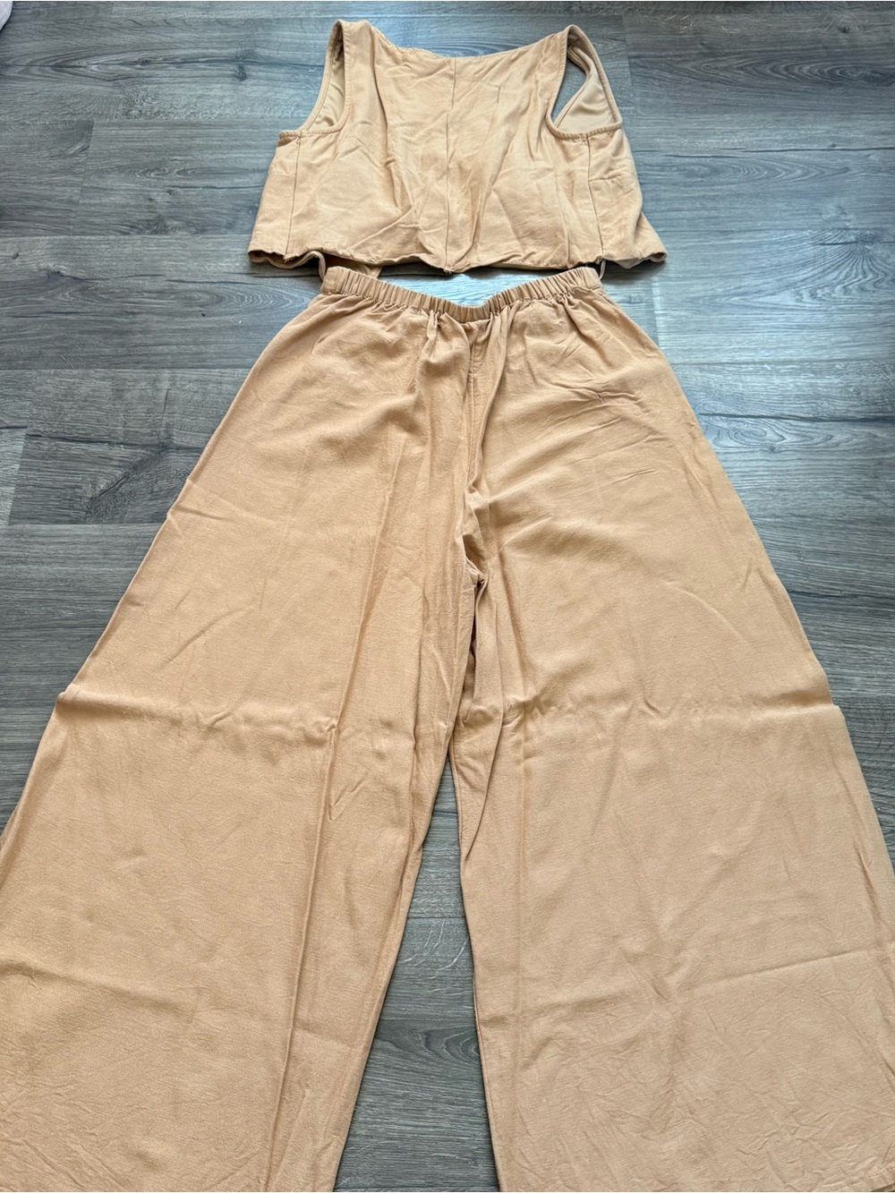 Two piece set V-neck vest top + wide-leg pants Medium Women - Picture 8 of 12